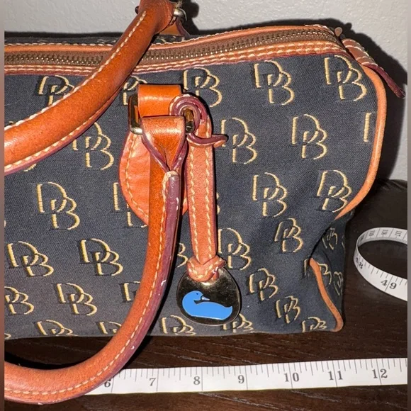 Dooney & Bourke Black and Tan Satchel - Picture 6 of 13
